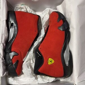 Jordan Red and Black Sneakers (Never been worn , ordered the wrong size)